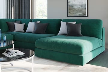 Arken 2-seters Midtmodul i Fløyel 120 cm bred - Grønn - Møbler - Sofaer - Modulsofaer - Midtmodul
