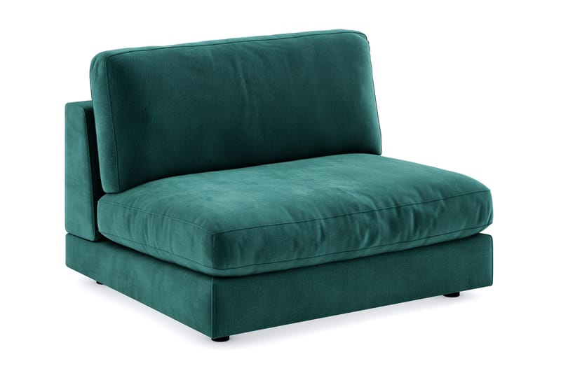 Arken 2-seters Midtmodul i Fløyel 120 cm bred, Grønn
