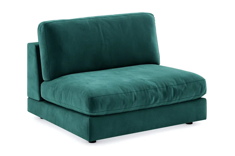 Arken 2-seters Midtmodul i Fløyel 120 cm bred, Grønn