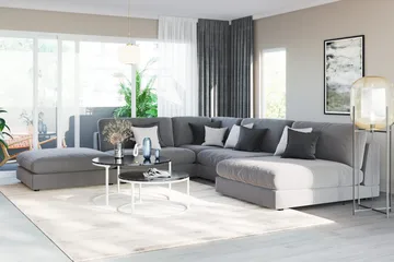 Arken 2-seters Midtmodul i Fløyel 120 cm bred - Lys grå - Møbler - Sofaer - Modulsofaer - Midtmodul