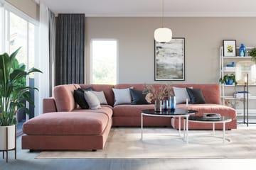 Arken 2-seters Midtmodul i Fløyel 120 cm bred - Rosa - Møbler - Sofaer - Modulsofaer - Midtmodul