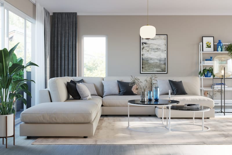 Arken 2-seters Midtmodul i Stoff 120 cm bred - Beige - Møbler - Sofaer - Modulsofaer - Midtmodul