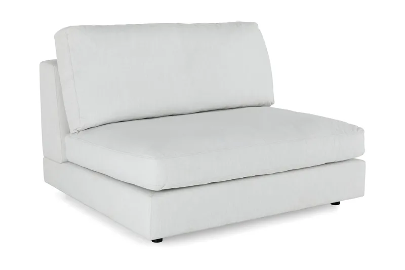 Arken 2-seters Midtmodul i Stoff 120 cm bred, Lys grå