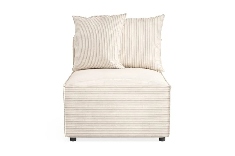 Cubo 1-seters Midtmodul i Manchester 80 cm bred - Beige - Møbler - Sofaer - Modulsofaer - Midtmodul