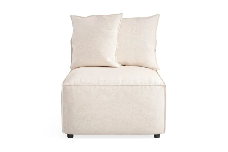 Cubo 1-seters Midtmodul i Stoff 80 cm bred - Beige - Møbler - Sofaer - Modulsofaer - Midtmodul