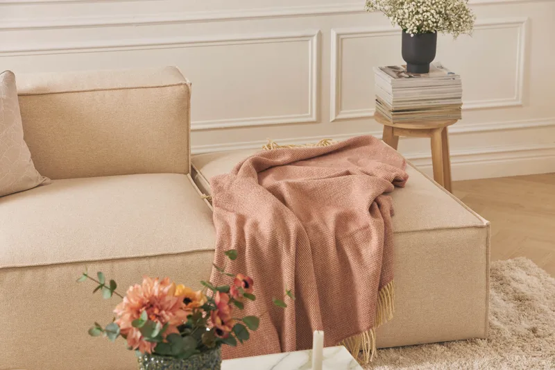 Cubo 1-seters Midtmodul i Stoff 80 cm bred - Beige - Møbler - Sofaer - Modulsofaer - Midtmodul