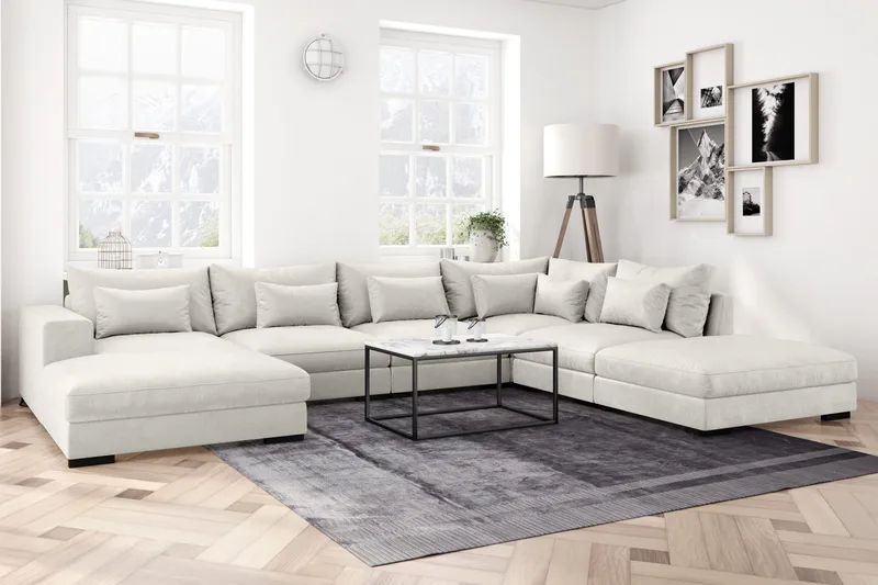 Dubai Midtmodul Fløyel - Hvit - Møbler - Sofaer - Modulsofaer - Midtmodul