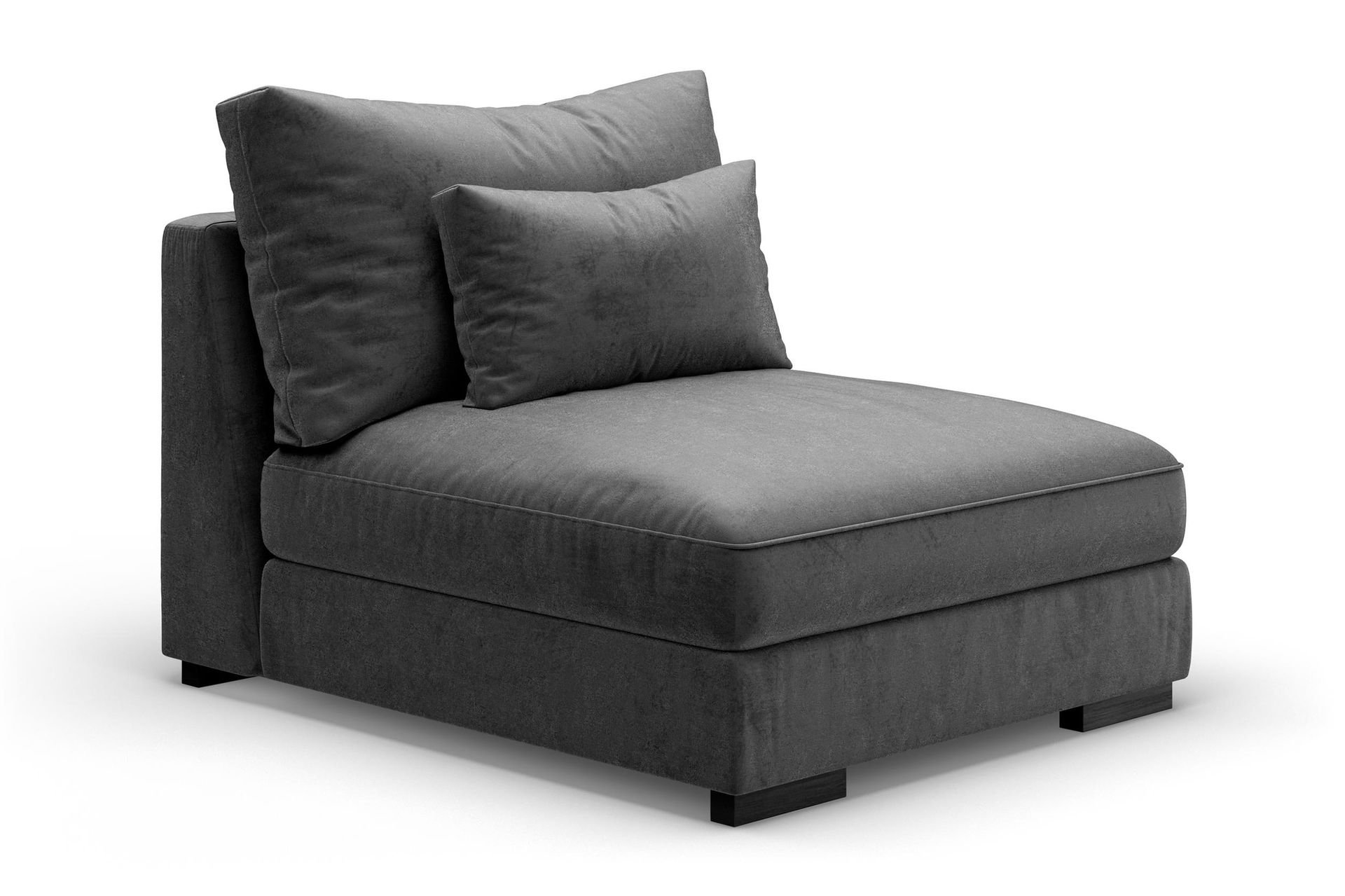 Dubai Midtmodul Fløyel - Mørkgrå - Møbler - Sofaer - Modulsofaer - Midtmodul