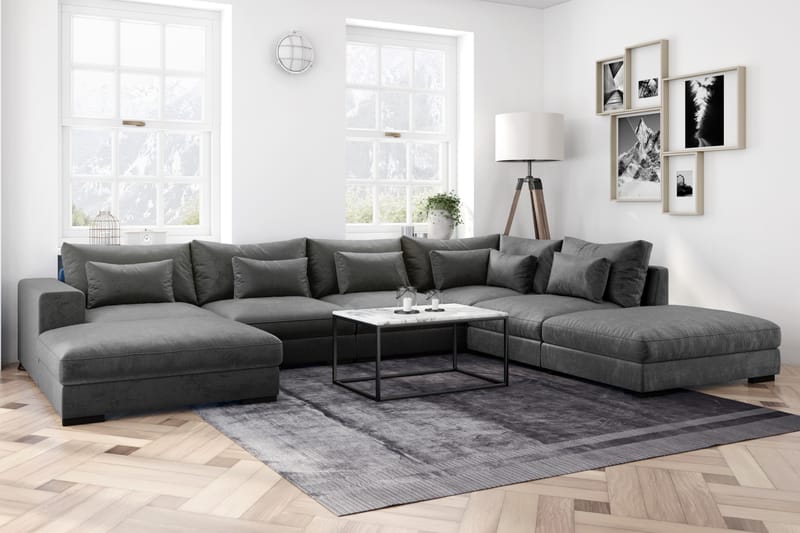 Dubai Midtmodul Fløyel - Mørkgrå - Møbler - Sofaer - Modulsofaer - Midtmodul