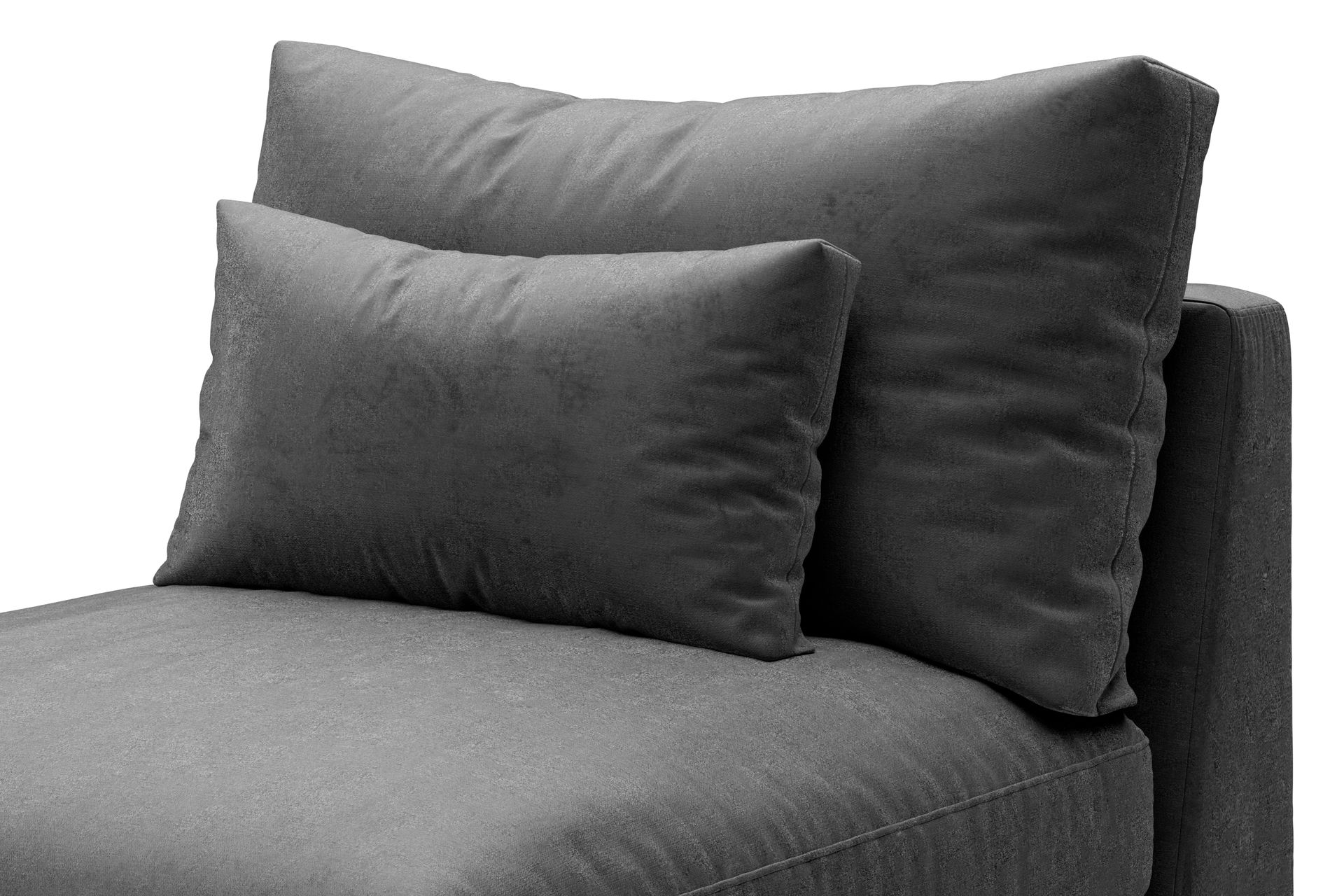 Dubai Midtmodul Fløyel - Mørkgrå - Møbler - Sofaer - Modulsofaer - Midtmodul