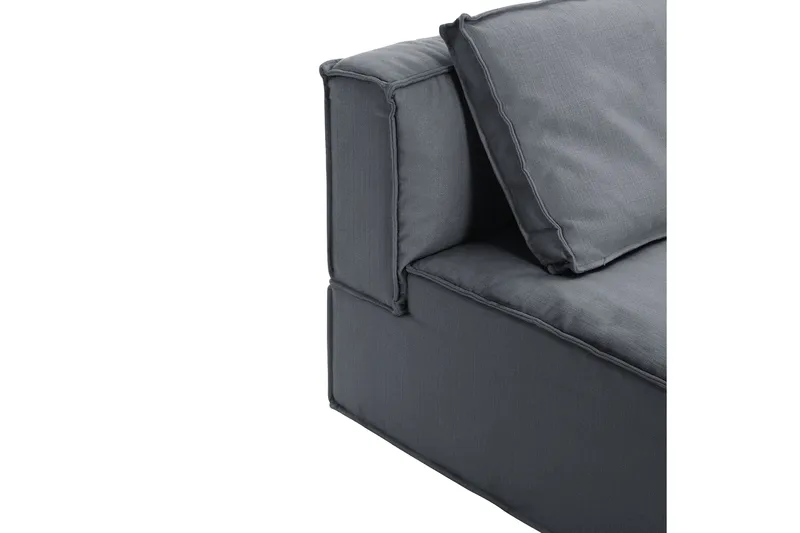 Oceanis 2-seters Sofa - Lysegrå/Svart - Møbler - Sofaer - Modulsofaer - Midtmodul