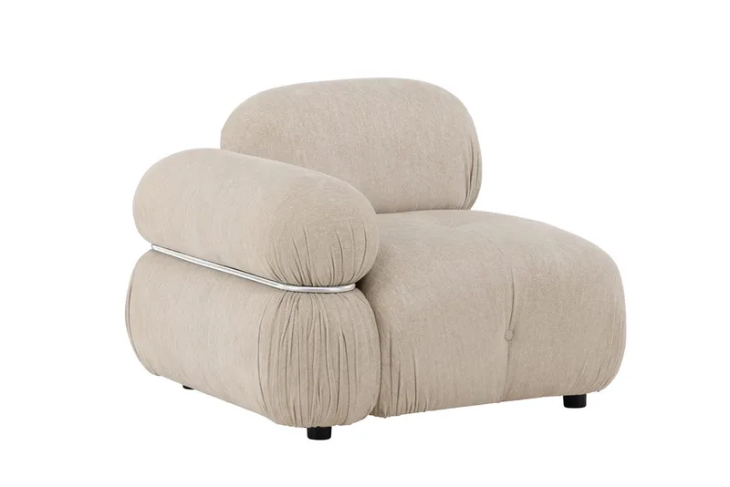Mika venstremodul 95 cm - Beige - Møbler - Sofaer - Modulsofaer - Hjørnemodul