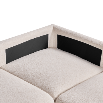Modulsofa 5-seter Mesnali høyrevendt - Off-White - Møbler - Sofaer - Modulsofaer - Komplett modulsofa