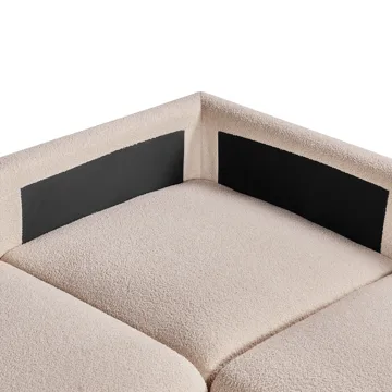 Modulsofa 5-seter Mesnali venstrevendt - Beige - Møbler - Sofaer - Modulsofaer - Komplett modulsofa
