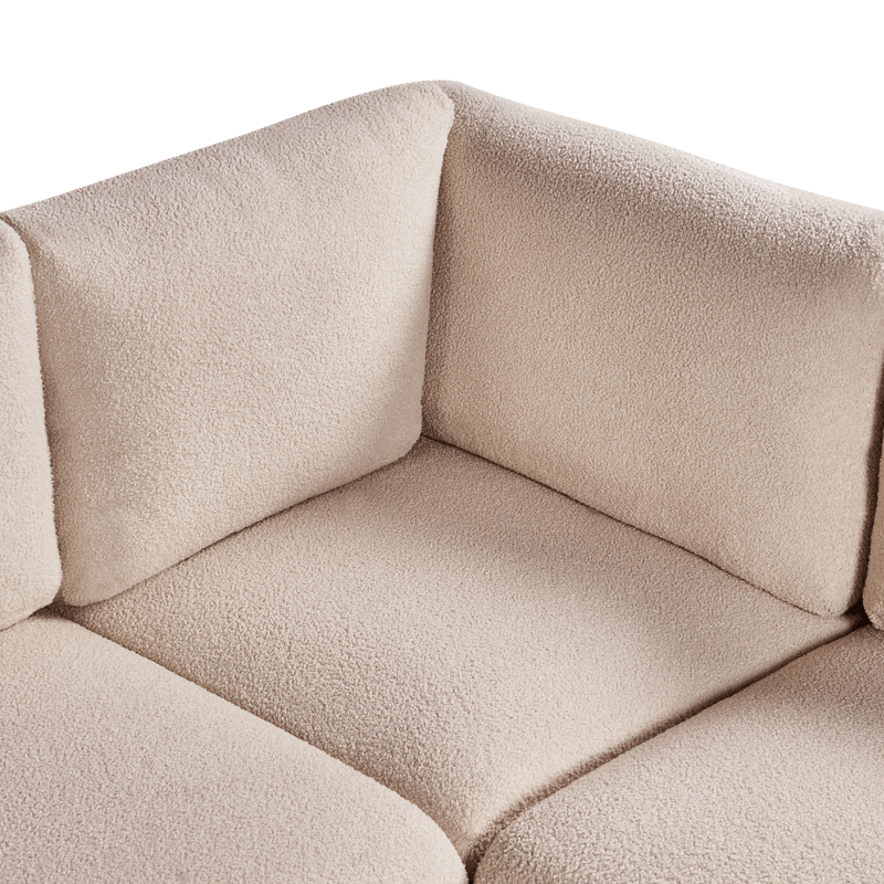 Modulsofa 5-seter Mesnali venstrevendt - Beige - Møbler - Sofaer - Modulsofaer - Komplett modulsofa