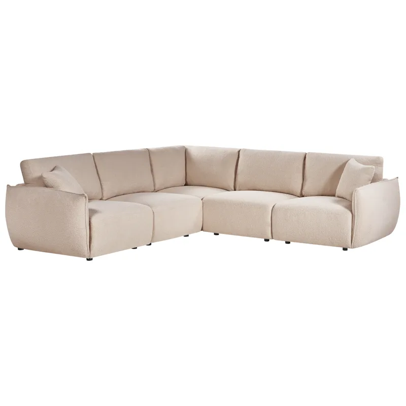 Modulsofa 5-seter Mesnali venstrevendt - Beige - Møbler - Sofaer - Modulsofaer - Komplett modulsofa