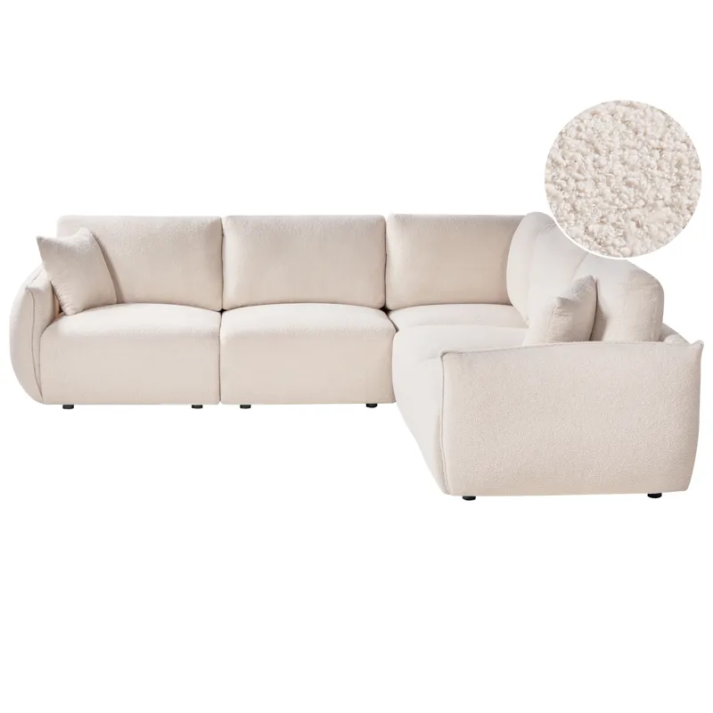 Modulsofa 5-seter Mesnali venstrevendt, Off-White