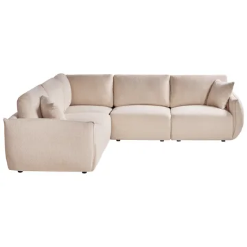 Modulsofa 5-seters Mesnali høyrevendt - Beige - Møbler - Sofaer - Modulsofaer - Komplett modulsofa