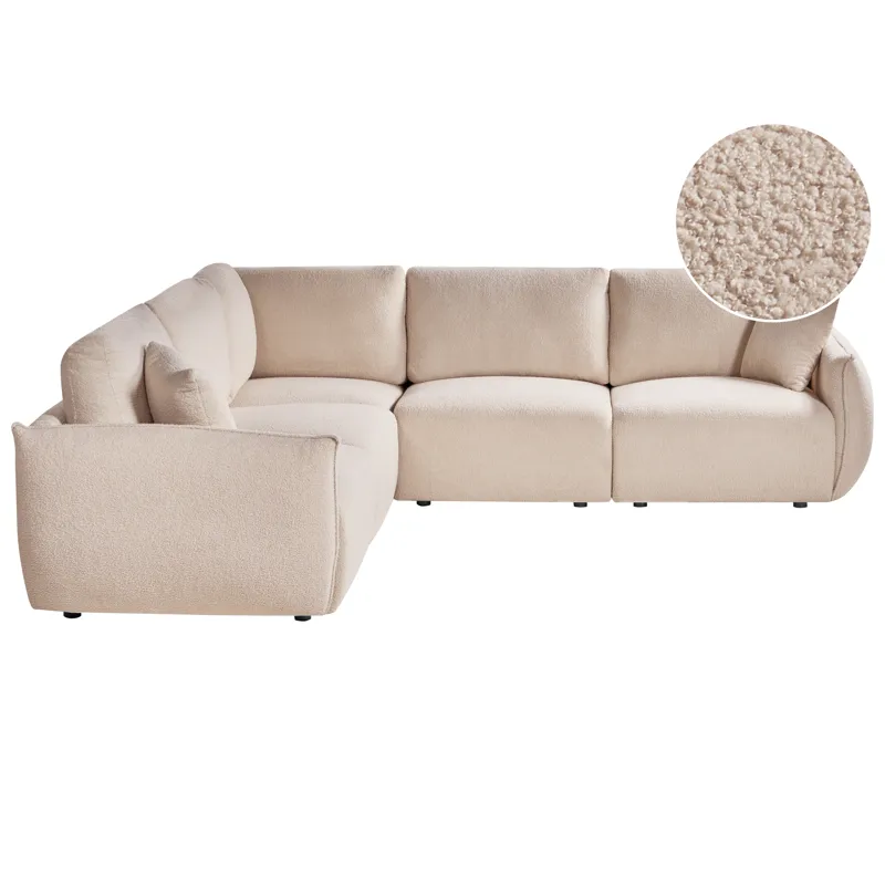 Modulsofa 5-seters Mesnali høyrevendt, Beige