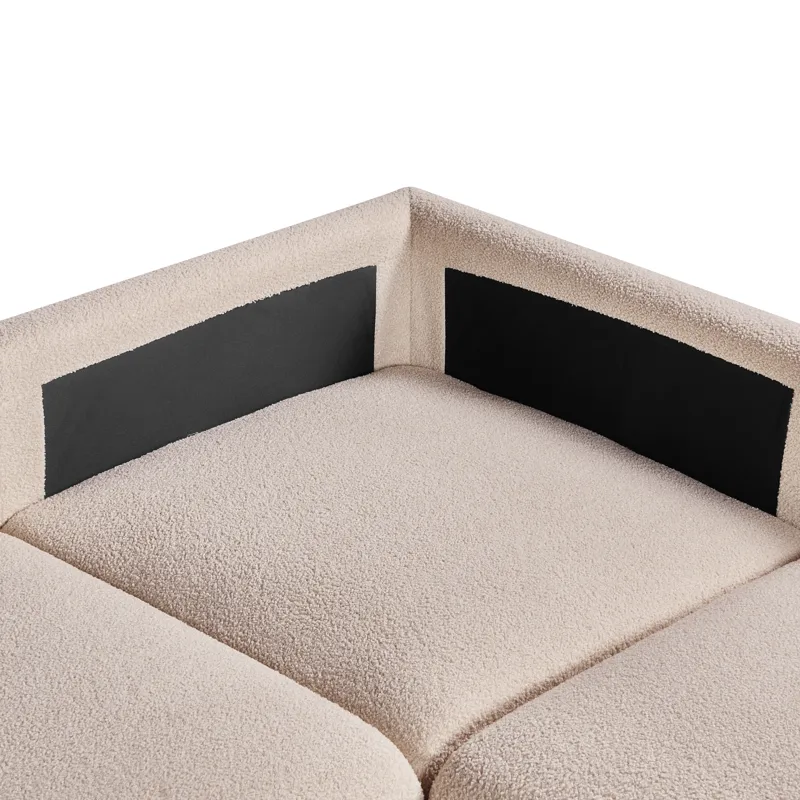 Modulsofa 5-seters Mesnali høyrevendt - Beige - Møbler - Sofaer - Modulsofaer - Komplett modulsofa