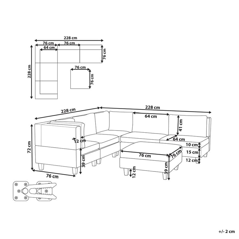 Modulsofa Unstad - Møbler - Sofaer - Modulsofaer - Komplett modulsofa