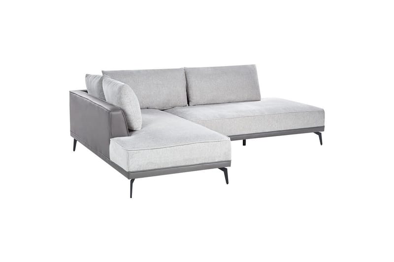Modulsoffa Beliani Myken Beige/brun/svart, Högervänd Grey Left-faced - Møbler - Sofaer - Modulsofaer - Øvrige moduler til modulsofa