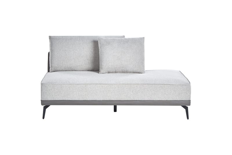 Modulsoffa Beliani Myken Beige/brun/svart, Högervänd Grey Left-faced - Møbler - Sofaer - Modulsofaer - Øvrige moduler til modulsofa