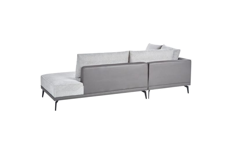 Modulsoffa Beliani Myken Beige/brun/svart, Högervänd Grey Left-faced - Møbler - Sofaer - Modulsofaer - Øvrige moduler til modulsofa