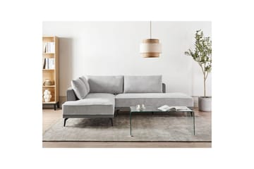 Modulsoffa Beliani Myken Beige/brun/svart, Högervänd Grey Left-faced - Møbler - Sofaer - Modulsofaer - Øvrige moduler til modulsofa