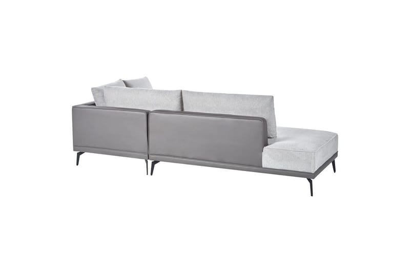 Modulsoffa Beliani Myken Beige/brun/svart, Högervänd Grey Right-faced - Grå - Møbler - Sofaer - Modulsofaer - Øvrige moduler til modulsofa