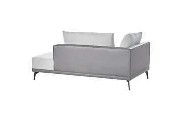 Modulsoffa Beliani Myken Beige/brun/svart, Högervänd Grey Right-faced - Grå - Møbler - Sofaer - Modulsofaer - Øvrige moduler til modulsofa