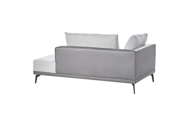 Modulsoffa Beliani Myken Beige/brun/svart, Högervänd Grey Right-faced - Grå - Møbler - Sofaer - Modulsofaer - Øvrige moduler til modulsofa