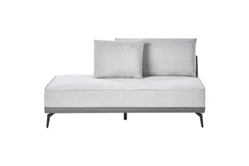 Modulsoffa Beliani Myken Beige/brun/svart, Högervänd Grey Right-faced - Grå - Møbler - Sofaer - Modulsofaer - Øvrige moduler til modulsofa