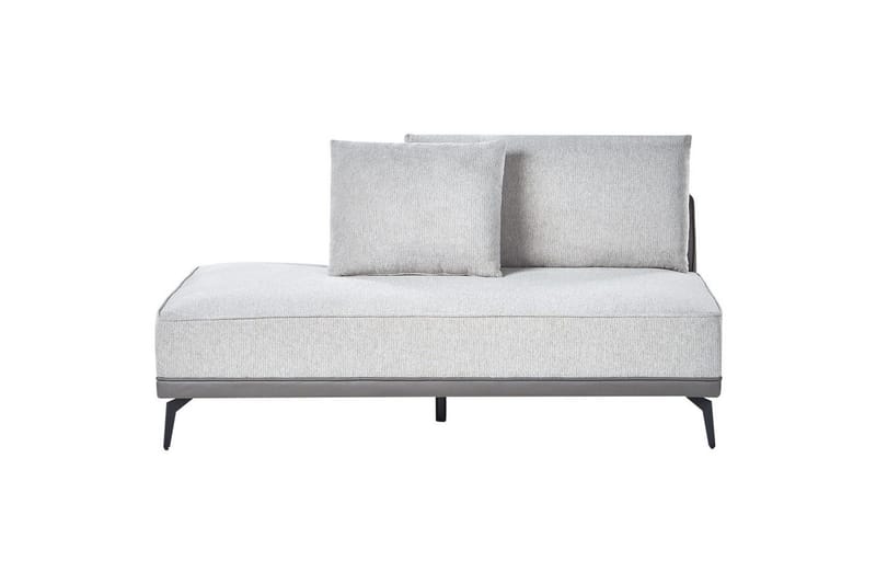 Modulsoffa Beliani Myken Beige/brun/svart, Högervänd Grey Right-faced - Grå - Møbler - Sofaer - Modulsofaer - Øvrige moduler til modulsofa