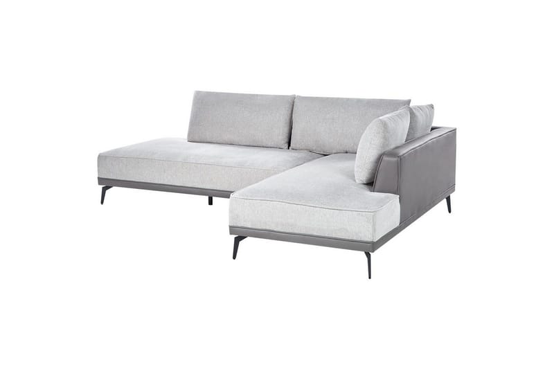 Modulsoffa Beliani Myken Beige/brun/svart, Högervänd Grey Right-faced - Grå - Møbler - Sofaer - Modulsofaer - Øvrige moduler til modulsofa