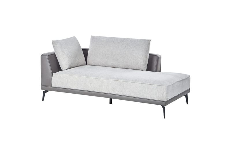 Modulsoffa Beliani Myken Beige/brun/svart, Högervänd Grey Right-faced - Grå - Møbler - Sofaer - Modulsofaer - Øvrige moduler til modulsofa