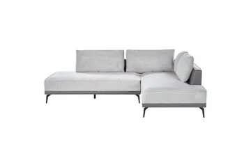 Modulsoffa Beliani Myken Beige/brun/svart, Högervänd Grey Right-faced - Grå - Møbler - Sofaer - Modulsofaer - Øvrige moduler til modulsofa