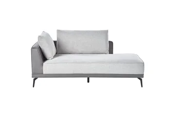 Modulsoffa Beliani Myken Beige/brun/svart, Högervänd Grey Right-faced - Grå - Møbler - Sofaer - Modulsofaer - Øvrige moduler til modulsofa