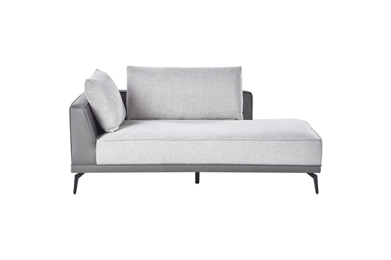 Modulsoffa Beliani Myken Beige/brun/svart, Högervänd Grey Right-faced - Grå - Møbler - Sofaer - Modulsofaer - Øvrige moduler til modulsofa