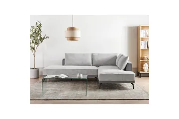 Modulsoffa Beliani Myken Beige/brun/svart, Högervänd Grey Right-faced - Grå - Møbler - Sofaer - Modulsofaer - Øvrige moduler til modulsofa
