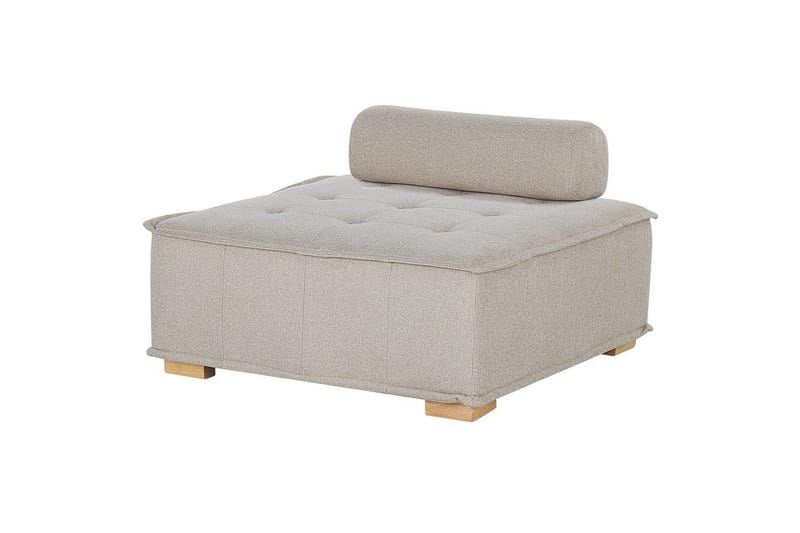 Modulsoffa Beliani Tibro Beige/ljust trä Beige||Light colored wood - Møbler - Sofaer - Modulsofaer - Komplett modulsofa