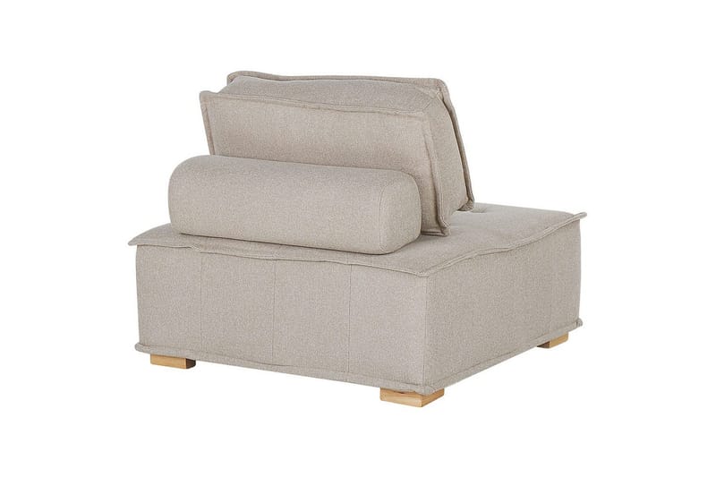 Modulsoffa Beliani Tibro Beige/ljust trä Beige||Light colored wood - Møbler - Sofaer - Modulsofaer - Komplett modulsofa