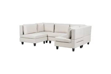 Modulsoffa Beliani Unstad Beige/svart Beige, Black - Møbler - Sofaer - Modulsofaer - Komplett modulsofa