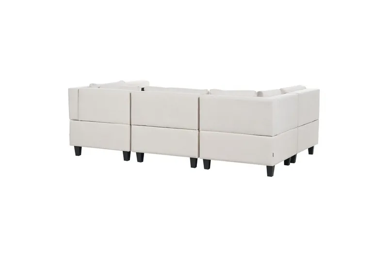 Modulsoffa Beliani Unstad Beige/svart Beige, Black - Møbler - Sofaer - Modulsofaer - Komplett modulsofa