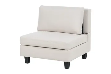 Modulsoffa med fotpall Beliani Unstad Beige/svart, Symmetrisk Beige, Black - Møbler - Sofaer - Modulsofaer - Komplett modulsofa