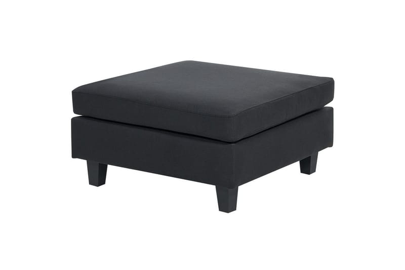 Modulsoffa med fotpall Beliani Unstad Beige/svart, Symmetrisk Black - Møbler - Sofaer - Modulsofaer - Komplett modulsofa