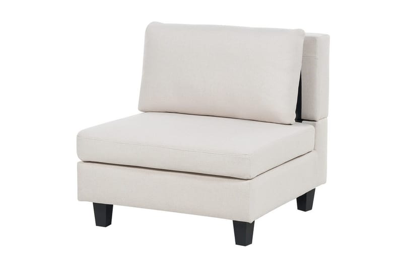 Modulsoffa med fotpall Beliani Unstad Beige/svart, Vänstervänd Beige, Black - Møbler - Sofaer - Modulsofaer - Komplett modulsofa