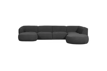 More 4-seter Høyrevendt U-formet Modulsofa 353 cm i Stoff - Antrasitt - Møbler - Sofaer - Modulsofaer - Komplett modulsofa