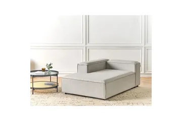 Schäslong Beliani Ardal Beige, svart, Högervänd Grey||Black Right-faced - Møbler - Sofaer - Modulsofaer - Øvrige moduler til modulsofa