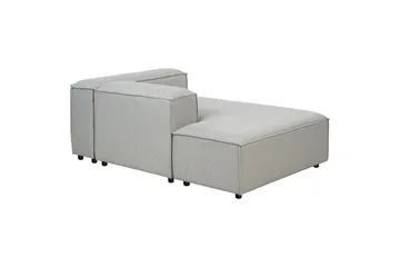 Schäslong Beliani Ardal Beige, svart, Högervänd Grey||Black Right-faced - Møbler - Sofaer - Modulsofaer - Øvrige moduler til modulsofa